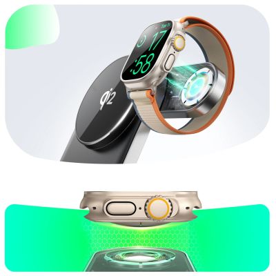 2. Joyroom JR-W17 Qi 3-in-1 Wireless Inductive Charger - Black