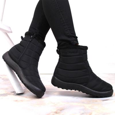 13. NEWS W EVE181A waterproof zipper snow boots black 