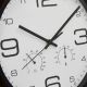 6. 30CM WALL CLOCK WITH THERMOMETER, BLACK