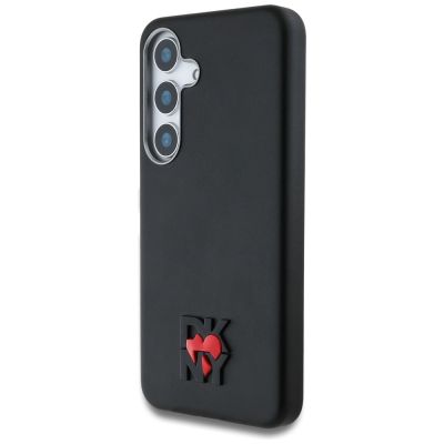 2. DKNY Leather Heart of NY Case for Samsung Galaxy S25 - Black