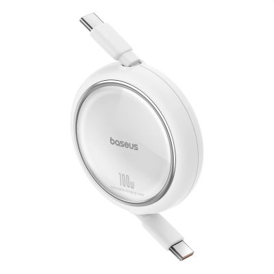 2. Baseus Free2Draw Mini USB-C - USB-C 100W 1m retractable cable - white