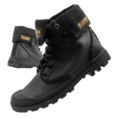 Palladium Women's Baggy Coated High Top Sneakers Fashionable Black