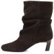 3. Women’s leather ankle boots with ruched shaft, chocolate brown Potocki JE19496