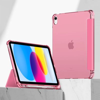 4. Tech-Protect SC Pen Hybrid Case for iPad 10 / 2022 - Pink - Transparent