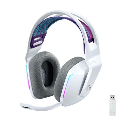 7. Logitech G733 Lightspeed White Headphones