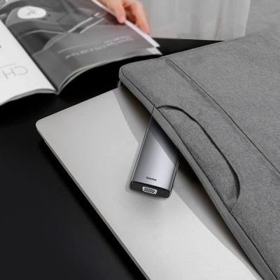26. Baseus Metal Gleam 11in1 multifunctional USB Type C HUB - 3x USB 3.2 Gen 1 5Gbps / USB Type C PD 100W / 3.5 mm mini jack AUX / VGA Full HD 60Hz / 2x HDMI 4K 30Hz / TF and SD card reader / RJ45 1Gbps gray (CAHUB-CT0G)