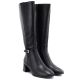 8. Black Sergio Leone KZ-31-S women's leather high-heeled boots