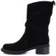 7. Women's leather ankle boots high on a block, black Big Star UU274608