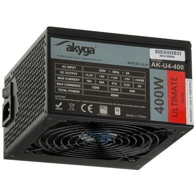 5. Akyga AK-U4-400 (400W) power supply 120mm fan 80+