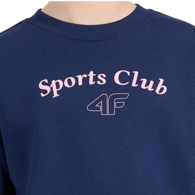 3. Girls' 4F F2708 Sweatshirt Dark Navy 4FJWAW26TSWSF2708 30S
