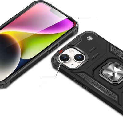 2. Wozinsky Ring Armor iPhone 15 Plus iPhone 15 Plus Ring Armor Case - Silver