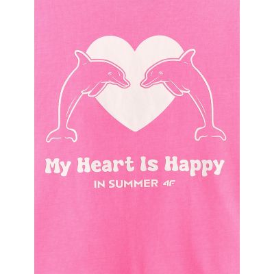 6. Loose T-shirt with a girl's print 4F 4FJRSS26TTSHF3908-54N