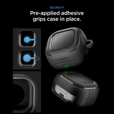 9. Spigen Rugged Armor Case for Samsung Galaxy Buds 4 / 4 Pro - Matte Black