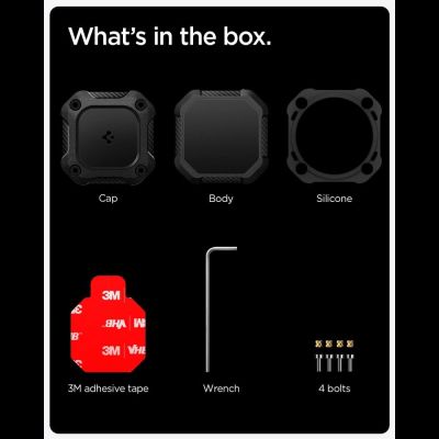 16. Spigen Tough Armor Case for AirTag 1/2 - Black