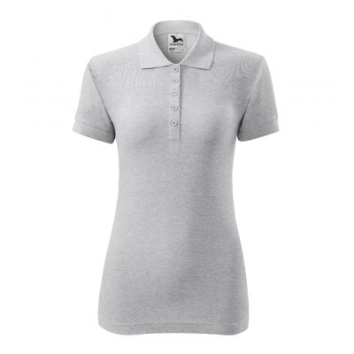 3. Malfini Cotton W MLI-21303 light gray melange polo shirt