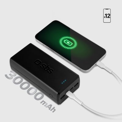 7. Powerbank SBS TTBB30000PD20K 30000 mAh 2 x USB-C 2 x USB-A - black
