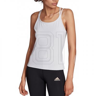 9. Adidas Studio Slim Strappy Back Tank Top W HE3141