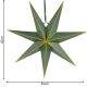 5. PAPER STAR DECORATION 45 CM 7-POINT GREEN SASKA GIFT & DECOR
