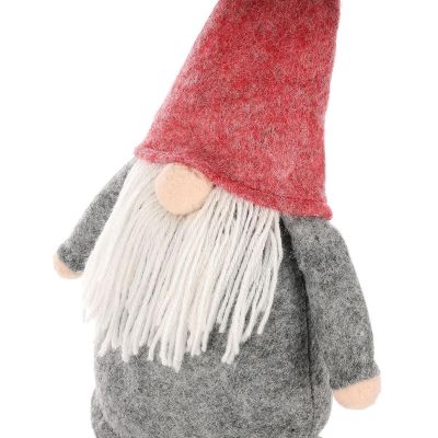 11. DECORATIVE GNOME ON TELESCOPIC LEGS 64-79CM GRAY
