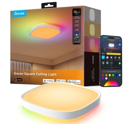 3. Govee 30cm RGBWW + RGBIC Smart Wi-Fi/Bluetooth Ceiling Light 28W