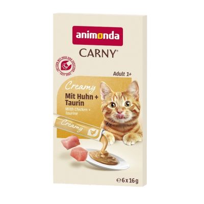 2. ANIMONDA Carny Creamy with chicken + taurine 6x 15g