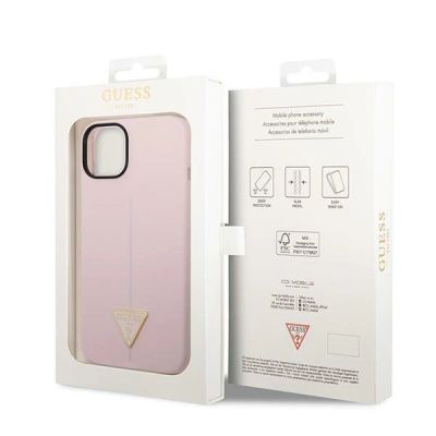 8. Guess Silicone Triangle Case for iPhone 14 6.1" - Purple