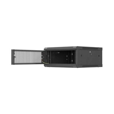 22. LANBERG WALL-HUNG RACK CABINET 19" 4U 600X600 BLACK PERFORATED DOORS (FLAT PACK)