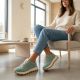 10. Leather platform sneakers in green Filippo DP7498