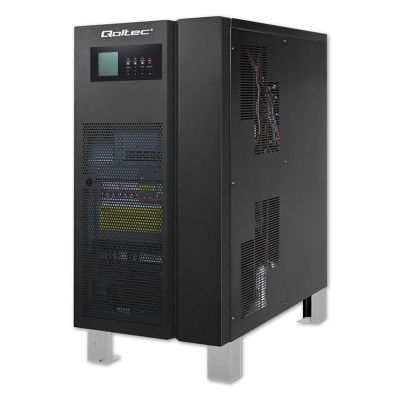 Qoltec Three-Phase Uninterruptible Power Supply (UPS) | 20 kVA | 16 kW | LCD | EPO | SNMP | USB | On-line | Low Frequency