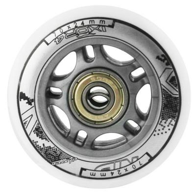 6. PU 70x24 82A WHITE (4 pcs.) + ABEC-7 (8 pcs.) NILS EXTREME SET