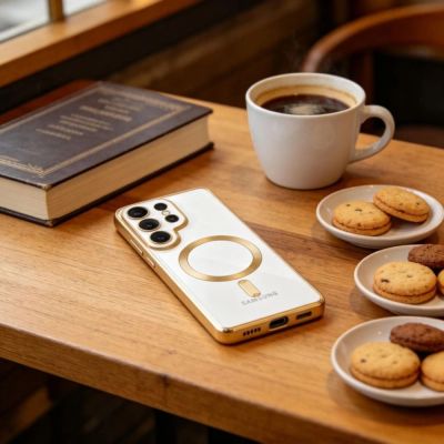 3. Tech-Protect MagFlex Case for Samsung Galaxy S26 Ultra - Transparent Gold