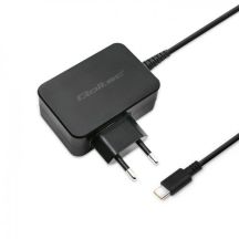 QOLTEC WALL CHARGER 65W | 5-20V | 3-3.25A | USB TYPE C | PD | BLACK