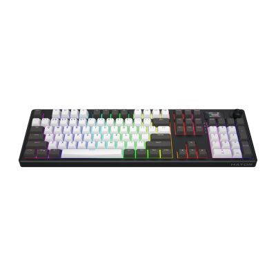 16. HATOR Skyfall Pro Wireless 100 Gaming Keyboard USB + RF Wireless + Bluetooth QWERTY US English Black, Gray