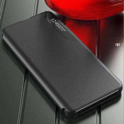 4. Eco Leather View Case for Samsung Galaxy S24 FE with Flip and Stand - Black