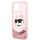 6. Karl Lagerfeld Glitter Choupette Head case for iPhone 14 Plus - pink