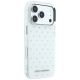4. Karl Lagerfeld IML Rhinestones Allover and Electroplated Logo Case for iPhone 17 Pro / 18 Pro - White