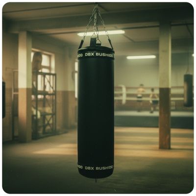 18. PREMIUM Punching Bag + Hoop SBRX Black Empty - 150cm | DBX Bushido