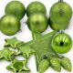 3. DECORATIVE PLASTIC BAUBLE SAFE 40 PCS GREEN MICA