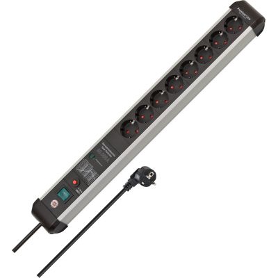 3. Brennenstuhl 1391010800 surge protector, aluminum (elok), black