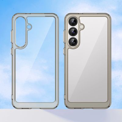 7. Outer Space Case with Gel Frame for Samsung Galaxy S25+ - Clear Black