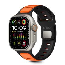 Tech-Protect IconBand Line Strap for Apple Watch 44 / 45 / 46 / 49 mm - Black and Orange