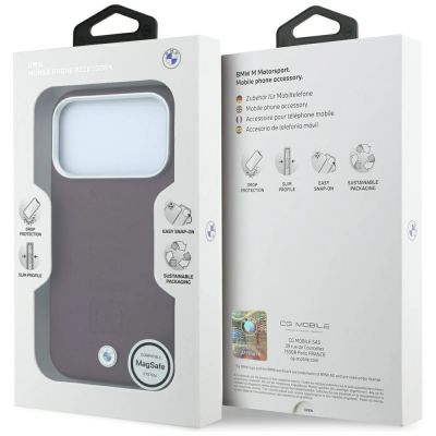 8. BMW Sign Centered Deboss MagSafe Case for iPhone 17 Pro Max / 18 Pro Max - Burgundy
