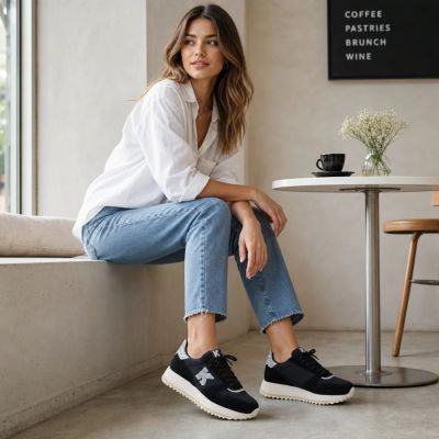 13. Black platform sneakers Kobbo 100103