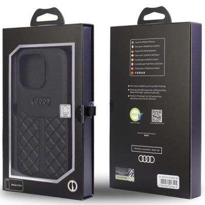 5. Audi Genuine Leather iPhone 13 Pro / 13 6.1" black/black hardcase AU-TPUPCIP13P-Q8/D1-BK