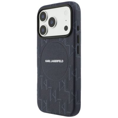 2. Karl Lagerfeld Monogram Logo MagSafe Case for iPhone 17 Pro Max - Blue