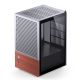 28. Jonsbo T6 Mini-Tower PC Case, Mini-ITX, Tempered Glass, Wood - Silver