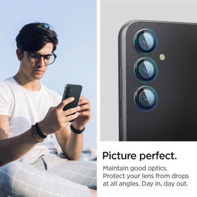 9. Spigen Glas.tR EZ Fit Optik Camera Protector for Samsung Galaxy S23 FE - Black 2 pcs.