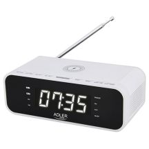 Adler clock radio with wireless charger and FM