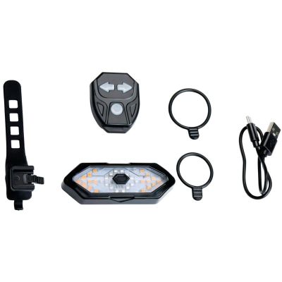 12. DUNLOP REAR BIKE LIGHT WITH LED INDICATOR USB CHARGING
