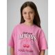 3. Girls' boxy T-shirt with print 4F 4FJRAW26TTSHF4239-56S